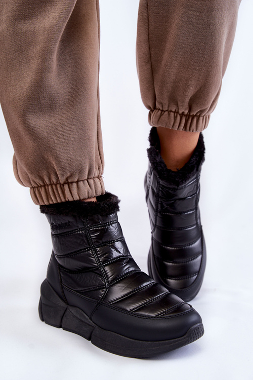 Жіночі зимові черевики на блискавці чорні Senia