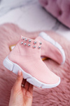 Дитяче молодіжне спортивне взуття сліпони з намистинами рожеві Verone