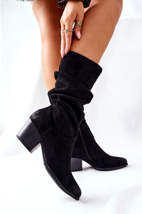 Жіночі високі чоботи Suede Black Ranafast