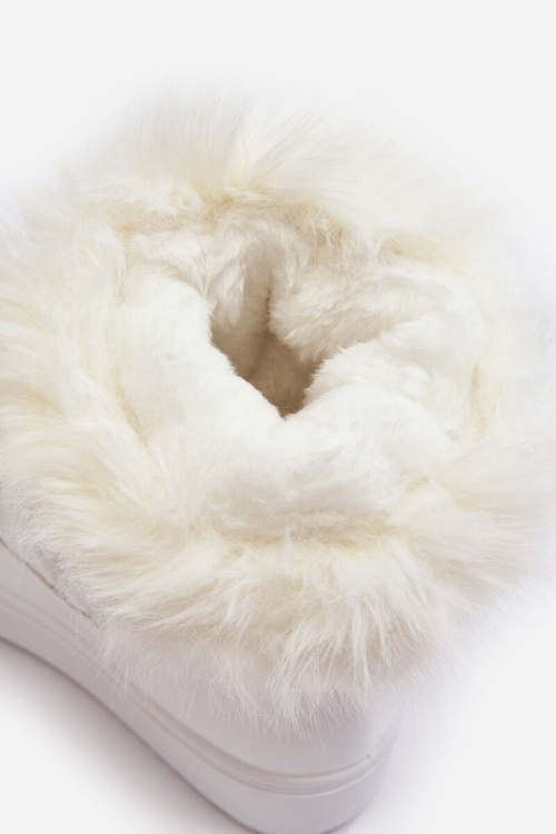 Жіночі снігові черевики на шнурівці білі Santero