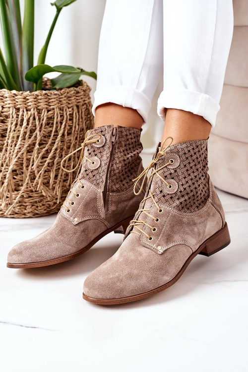 Ажурні замшеві чоботи Cappuccino Josie