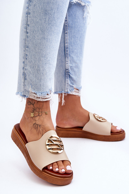 Жіночі тапочки з декором Бежеві Secrets