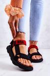 Жіночі спортивні сандалі Lee Cooper LCW-22-34-0954L чорно-червоні