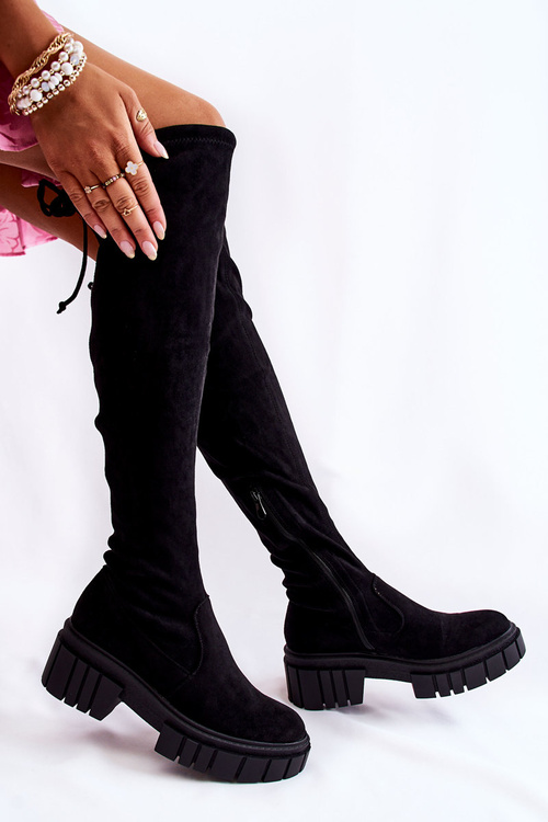 Жіночі замшеві черевики Workers Black Cheera