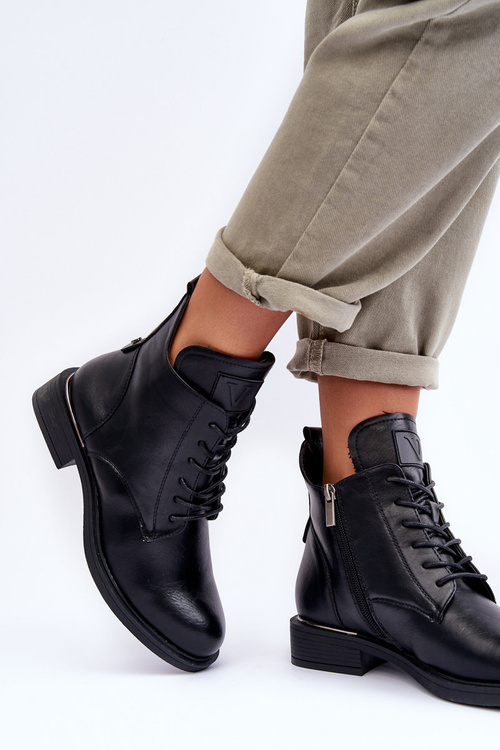 Жіночі шкіряні черевики Tedrick Black Workery