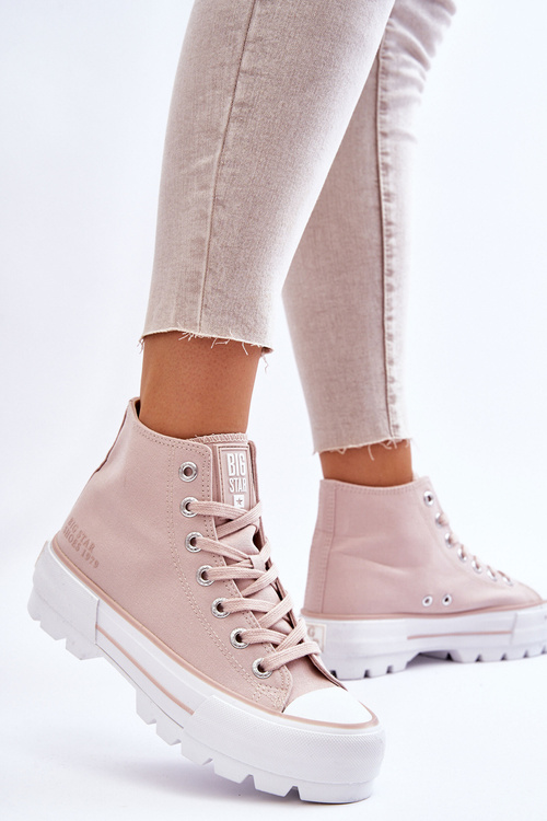 Високі кросівки на платформі з тканини Big Star LL274157 Голі
