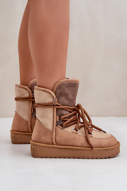 Жіночі Снігоступи На Платформі З Шнурівкою D.Franklin DFSH370013 Camel