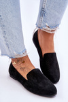 Замшеві зручні лофери чорні Giovana