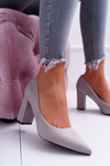 Жіночі туфлі на шпильці Suede Grey Clarina