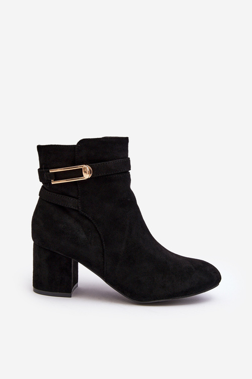 Жіночі чоботи на низькому каблуці чорні Verice