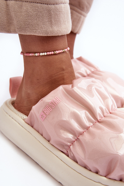 Блискучі жіночі рожеві тапочки Big Star MM274129
