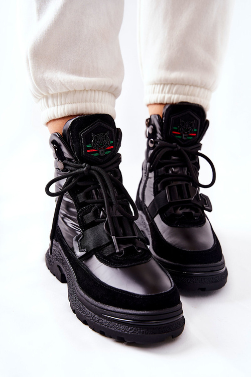 Жіночі снігові черевики на блискавці Black Marcia