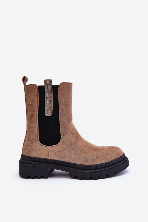 Жіночі шкіряні ботильйони бежеві Alexetta