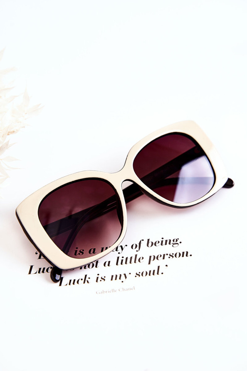 Модні сонцезахисні окуляри M2321 Чорно-бежеві