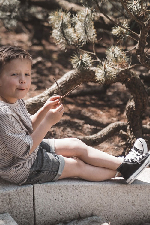 Дитячі високі кросівки чорні Filemon