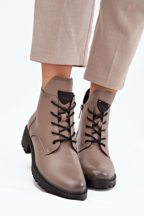 Ізольовані жіночі черевики на каблуці Vinceza 58609 сірі