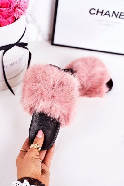Дитячі Тапочки з Хутром Рожеві Fashionista