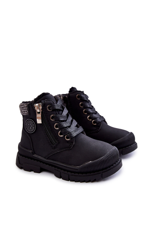 Дитячі утеплені чоботи Trappers Black Hopper