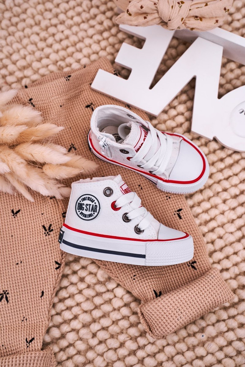 Високі дитячі кросівки на блискавці BIG STAR HH374187 Білі