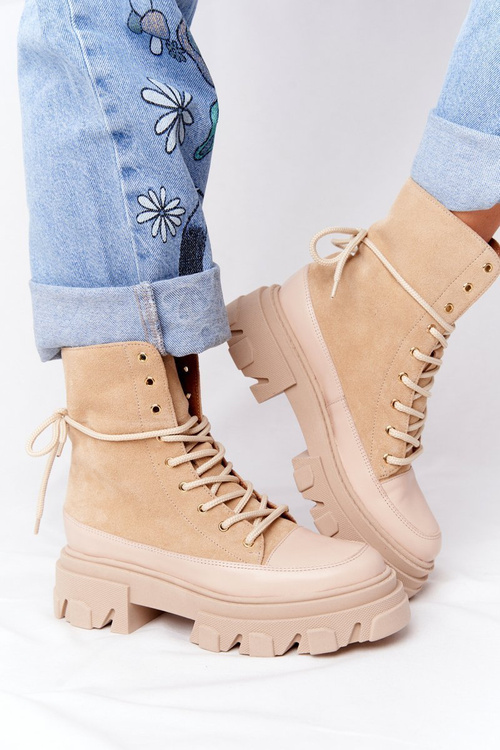 Жіночі замшеві черевики Lewski Shoes 3007-0 Sand