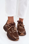 Жіночі Спортивні Кросівки З Подвійним Шнурівкою Шоколадні Annelie