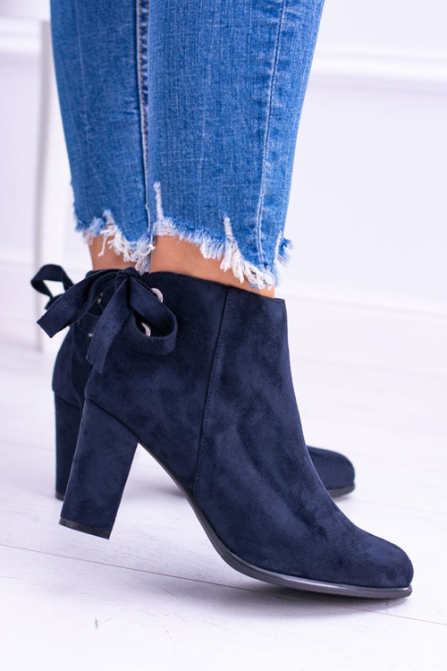 Темно-сині чоботи на шпильці Sergio Leone Suede Symphony