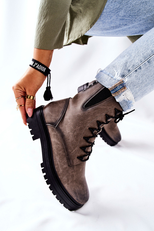 Робочі черевики розминка Sergio Leone сірі TR756