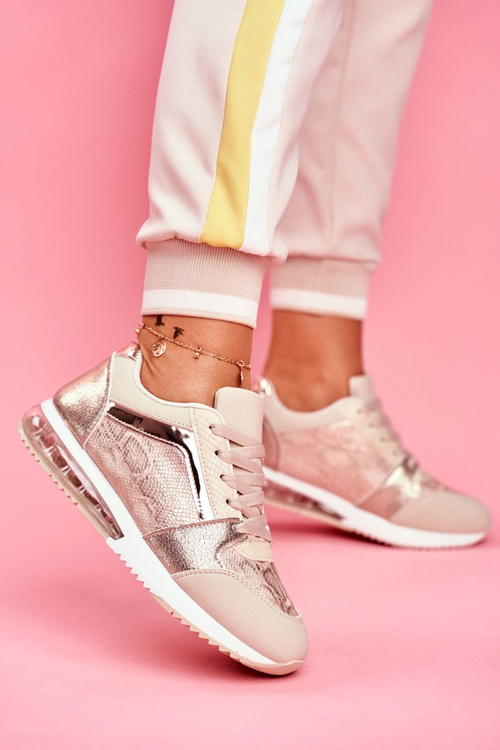 Жіноче спортивне взуття Бежеві кросівки Helly