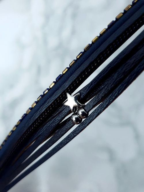 Жіночий браслет стринги гранат зірка Michiko