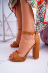Жіночі босоніжки на шпильці на платформі Camel Debora