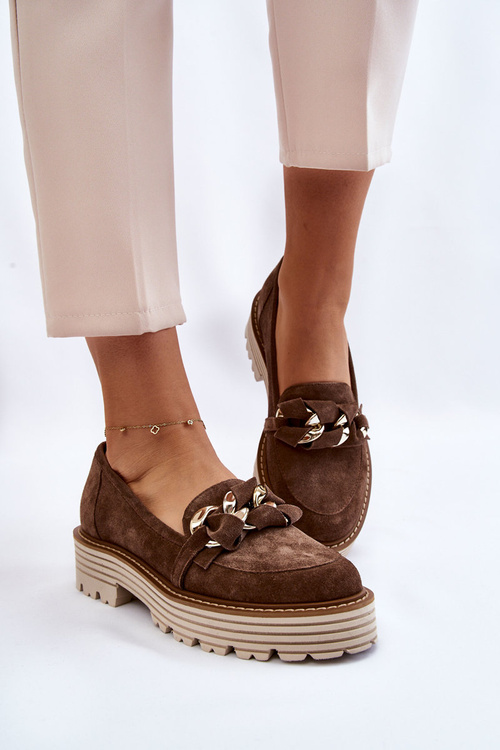 Жіночі замшеві туфлі Laura Messi 2523 Коричневі