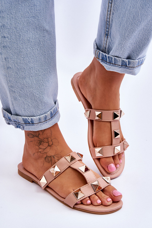 Жіночі тапочки на шпильках Nude Mercure