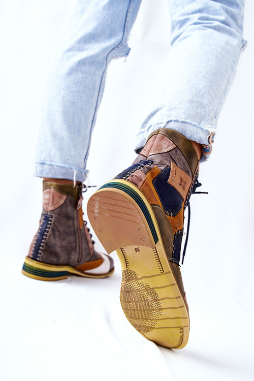 Чоботи шкіряні Maciejka Різнокольорові 05095-39