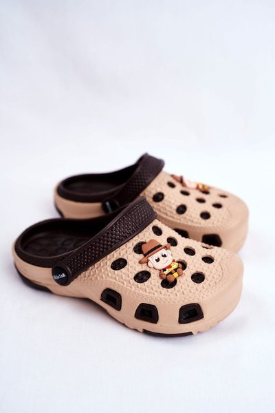 Дитяче взуття Слайдери Crocs Brown Cowboy
