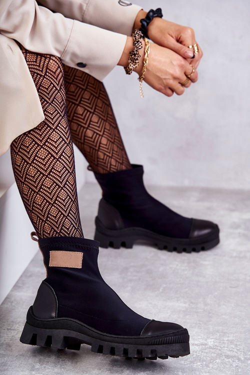 Жіночі тканинні чоботи Nicole 2703 Black