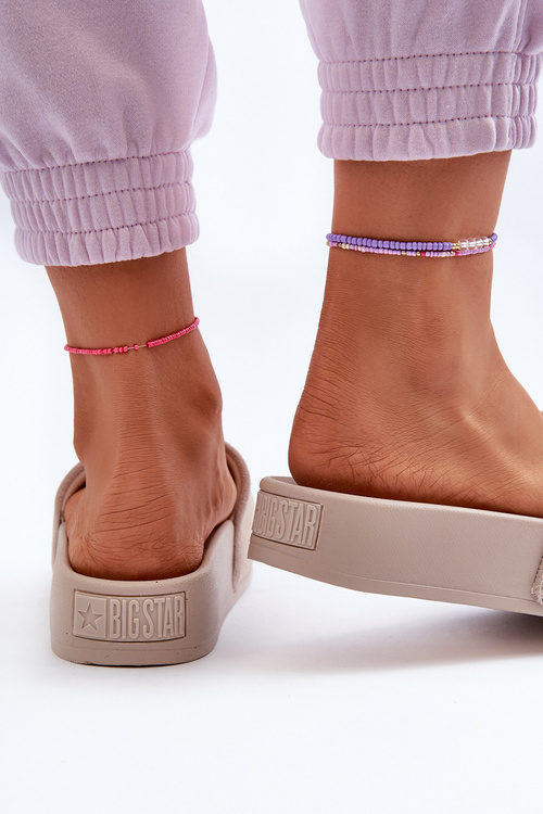 Жіночі замшеві босоніжки на платформі Big Star NN274A671 Бежеві
