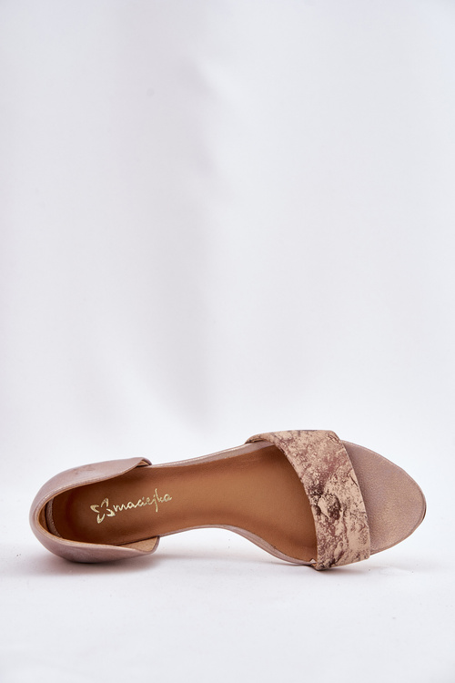 Шкіряні сандалі Maciejka 01971-71 золоті