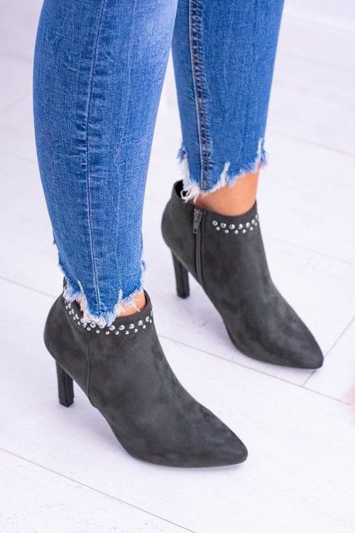 Жіночі оливкові черевики на шпильці Bemi