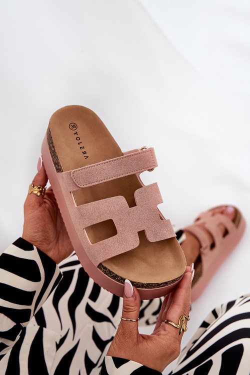 Сандалі На Масивній Платформі Рожеві Daldiva