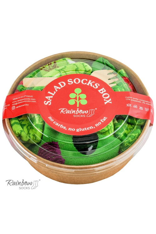 Салат Шкарпетки Веселка В Коробці 2 Пари