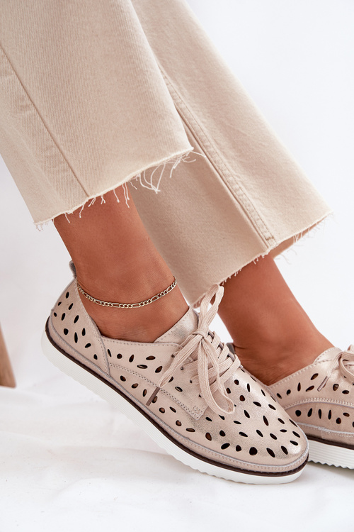 Жіноче Шкіряне Взуття S.Barski LR51-611 Золоті