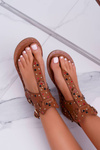 Сандалі Lu Boo Camel Rhinestone Flip Flop Flops