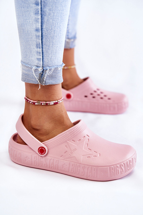 Жіночі світлі тапочки Big Star II275008 Рожеві