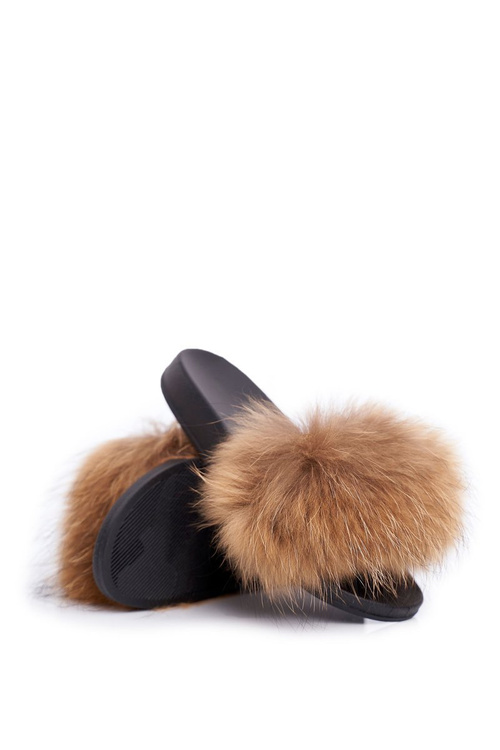 Шльопанці з натуральним хутром Camel Elsa