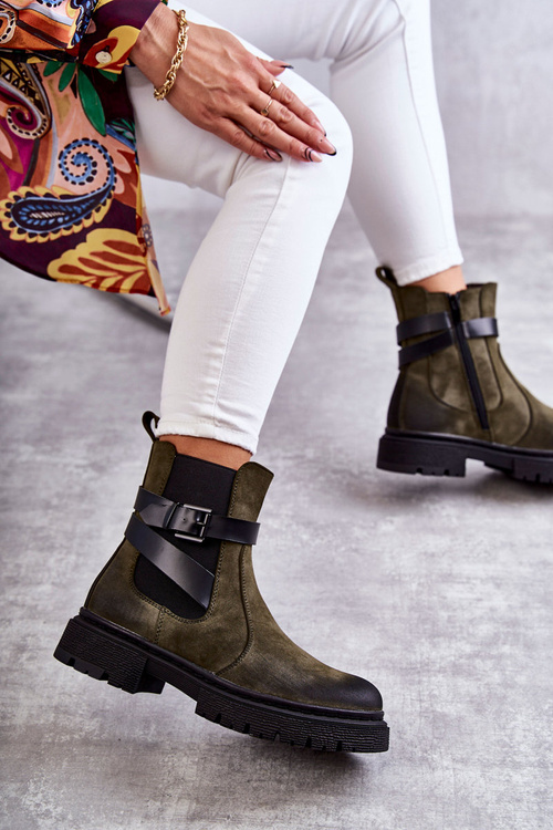 Жіночі утеплені черевики Jodhpur з поясом Green Jose