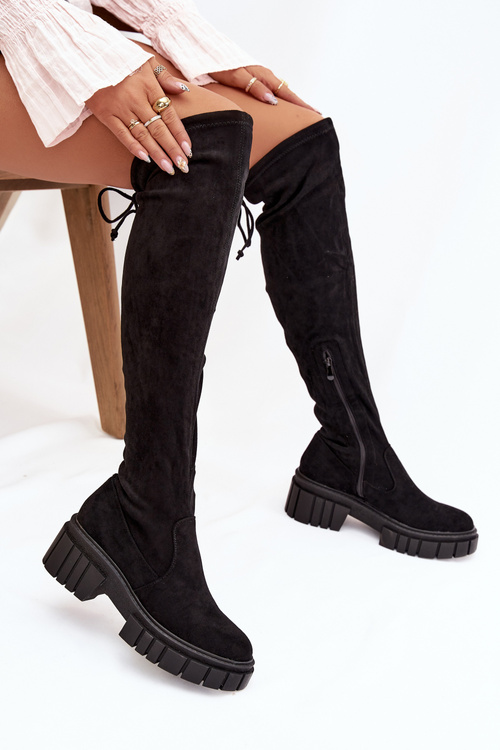 Жіночі замшеві черевики Workers Black Cheera