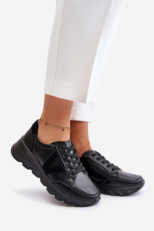 Шкіряне жіноче спортивне взуття Vinceza 7918 Black