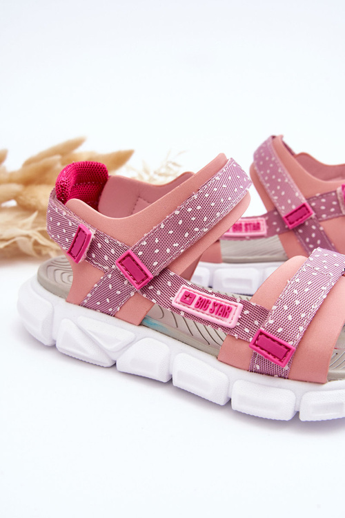 Дитячі босоніжки на липучці Big Star LL374202 Рожеві