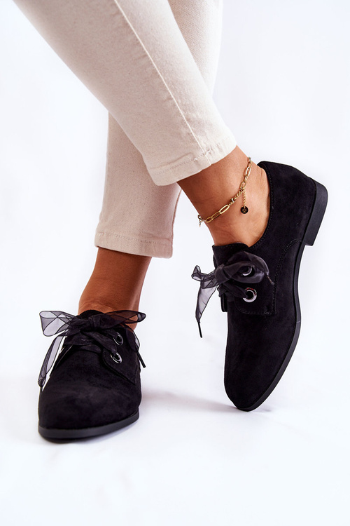 Жіночі замшеві туфлі La.Fi 210014B-SU Чорні