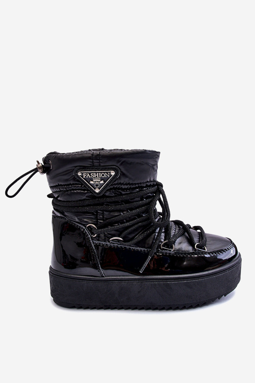 Теплі зимові черевики на шнурівці Black Colina